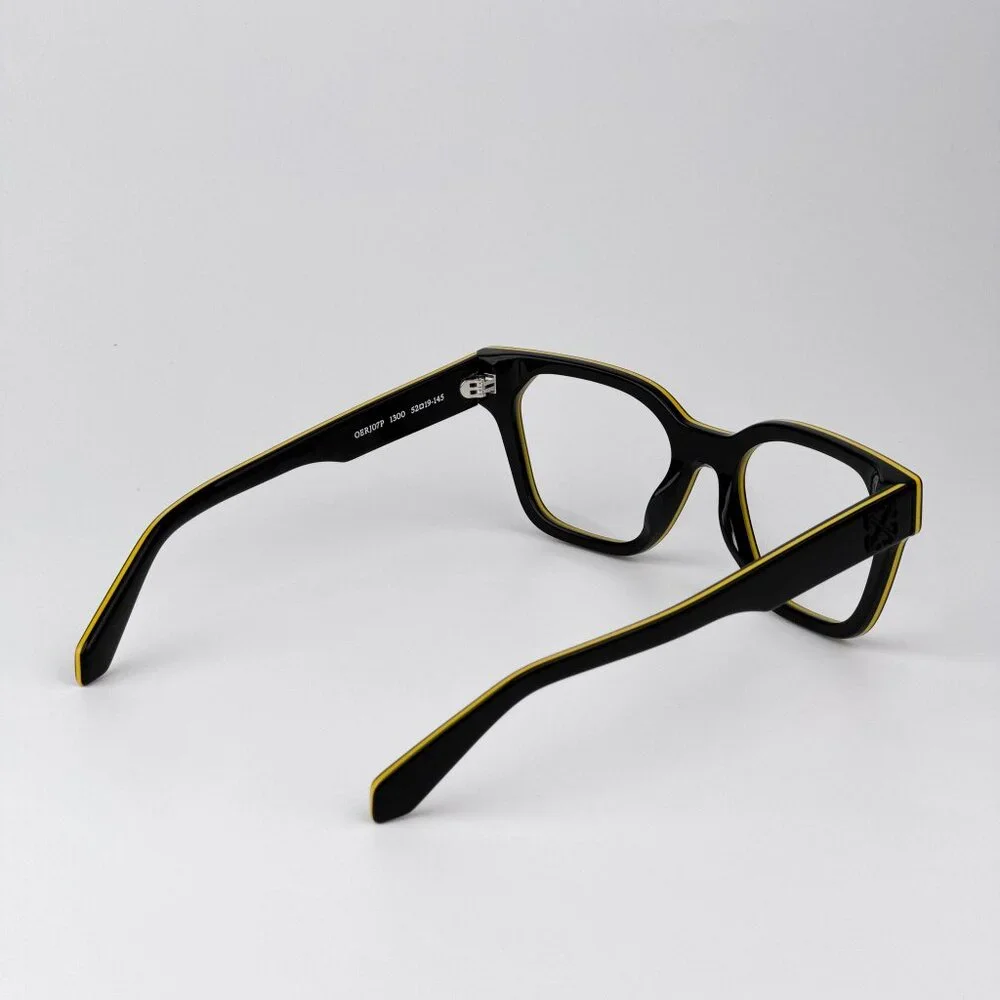 Off-White STYLE 7P Women Eyeglasses Black/Yellow Square | Model OERJ07P 1300